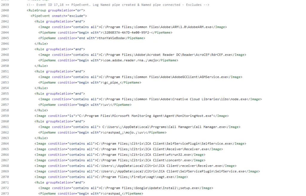 Идентификаторы событий 17 и 18: События Pipe