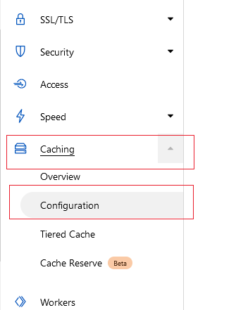 CloudFlare - Caching - Configuration