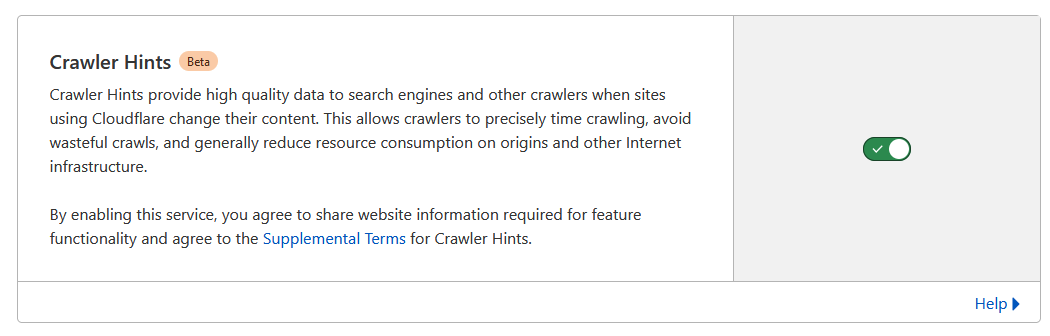 Crawler Hints