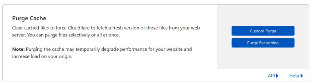 CloudFlare - Purge Cache
