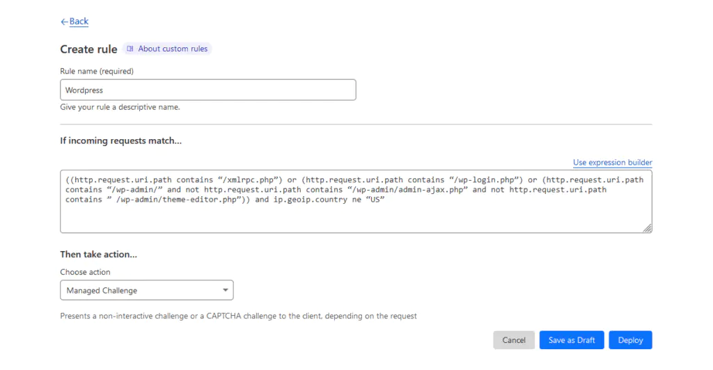 Пример 2 - Безопасность WordPress