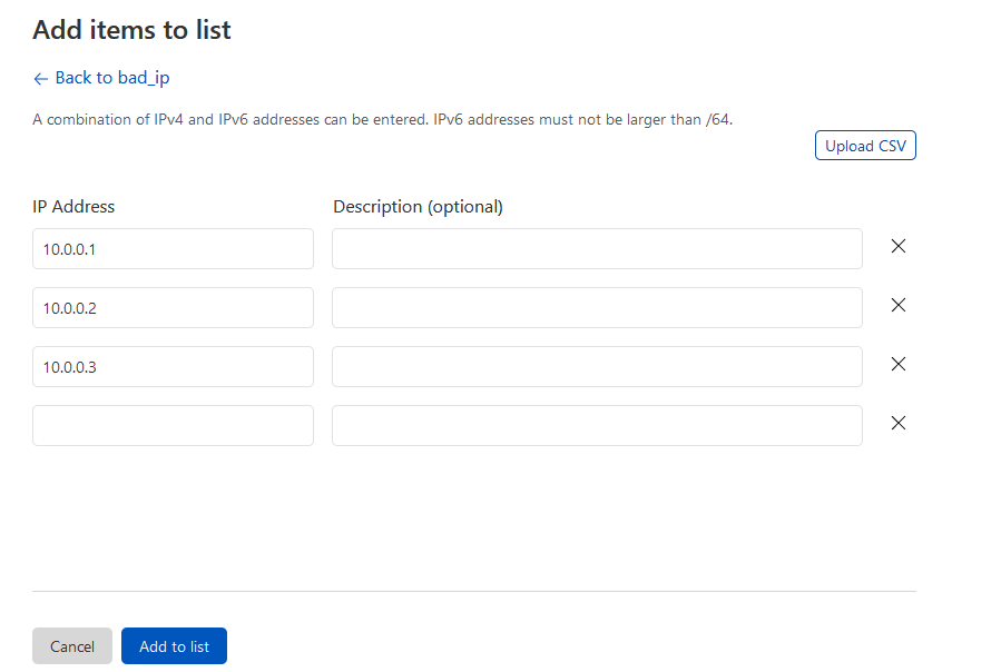 cloudflare add list item