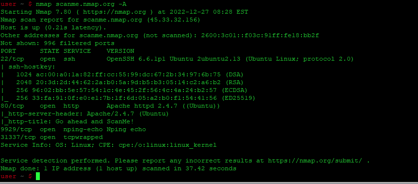 nmap scanme.nmap.org -A