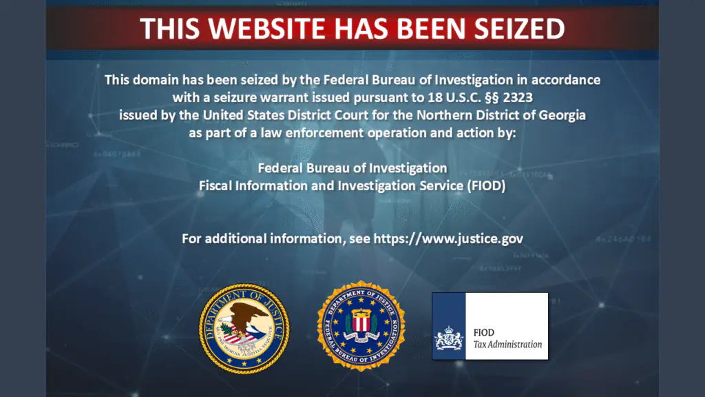 domain has been seized