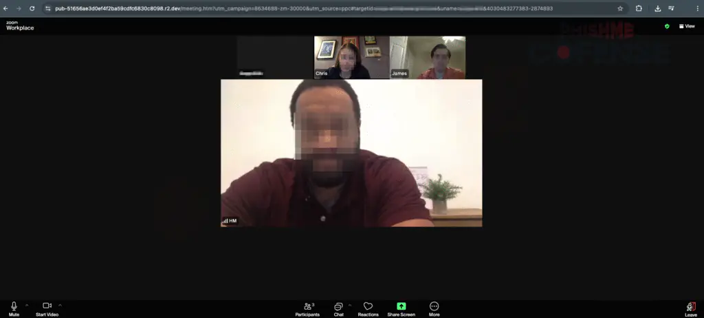 Ложный вызов Zoom