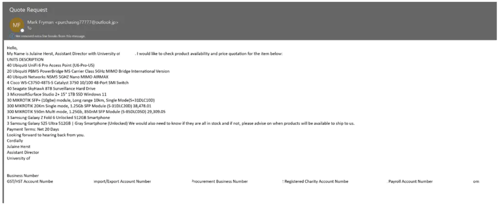 Мошенник, выдающий себя за университет.