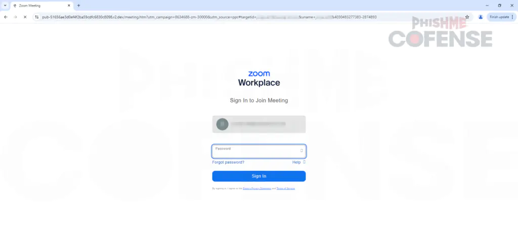 Фишинговая страница