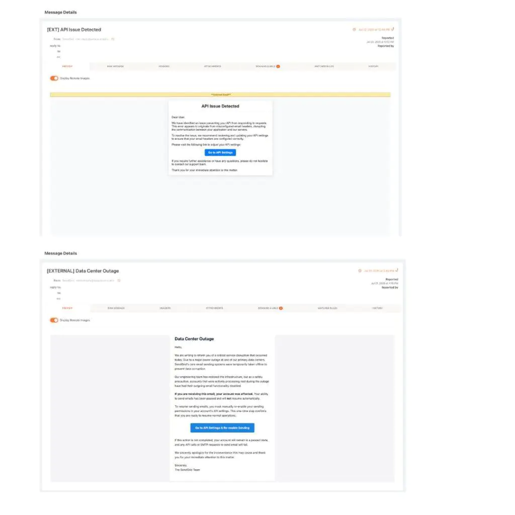 SendGrid фишинг