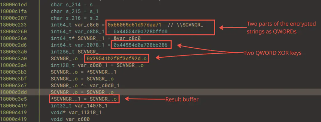 Процедура расшифровки строк