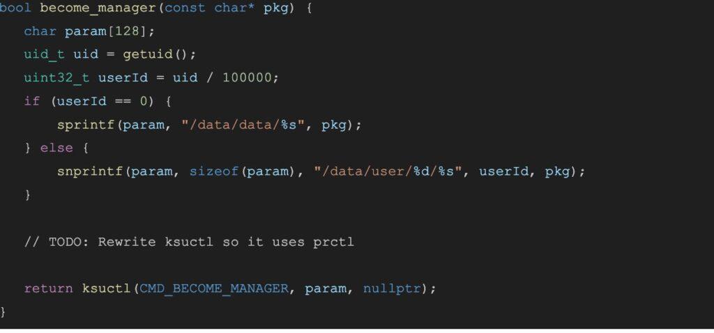 Аутентификация менеджера KernelSU