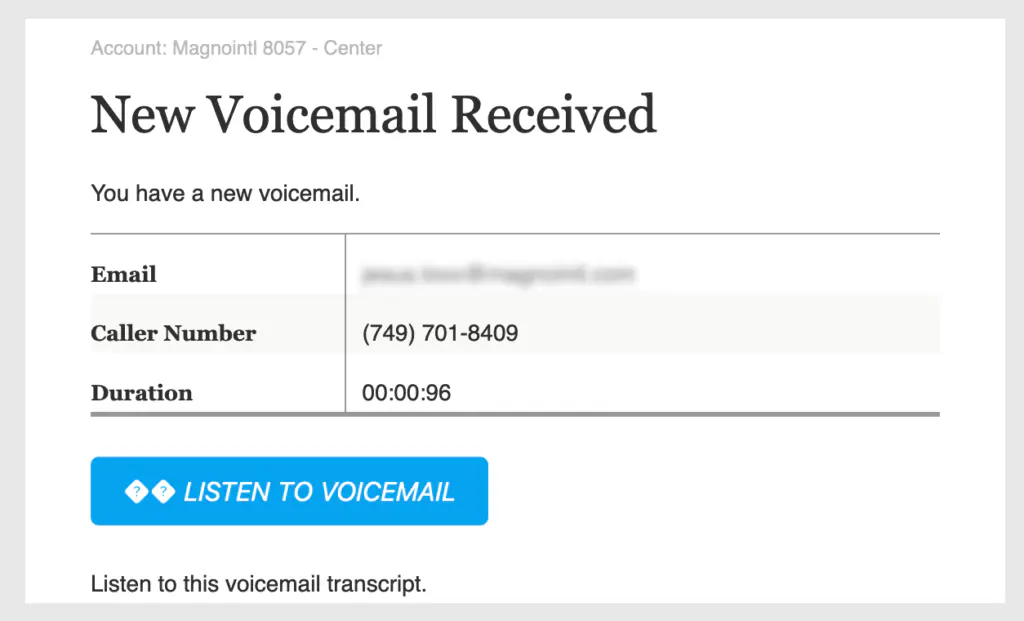 Фишинговое письмо, выдаваемое за голосовое уведомление и содержащее зашифрованную ссылку