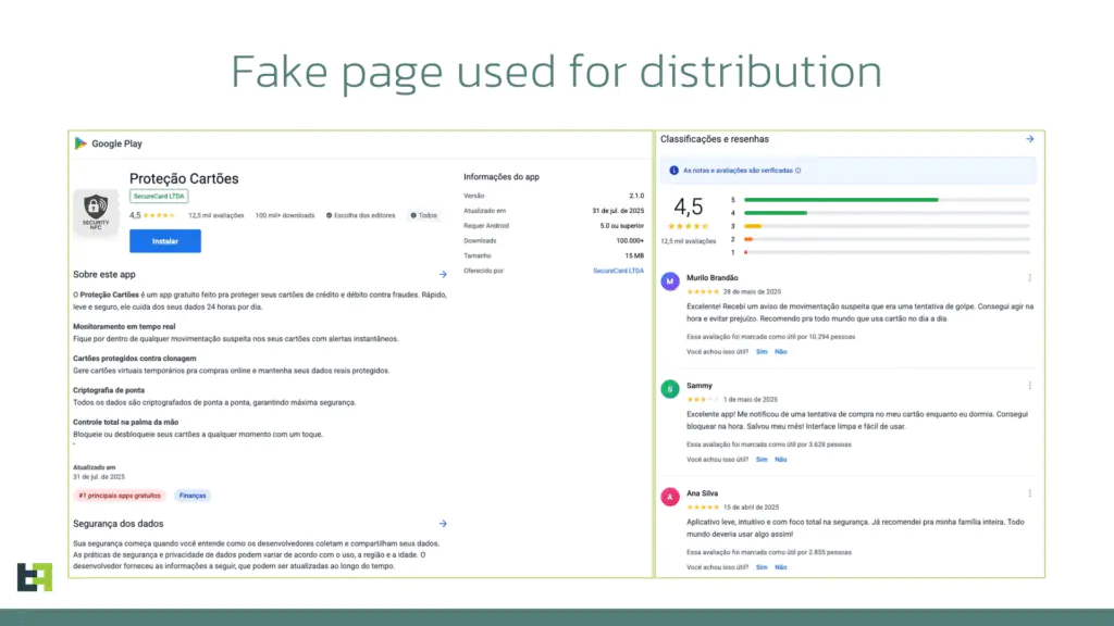 фишинговые страницы, имитирующие Google Play