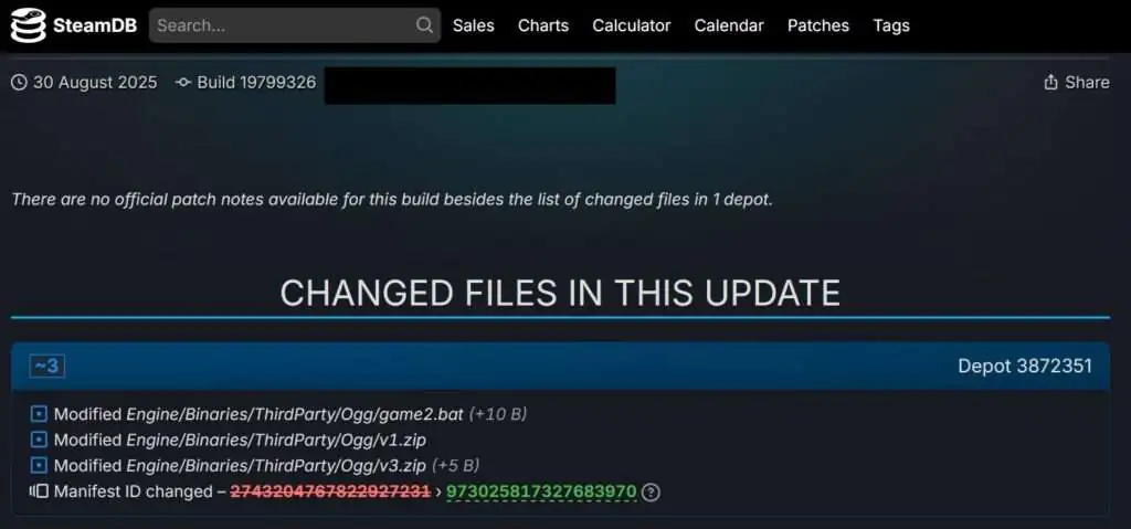 Файлы патчей SteamDB из SteamDB 