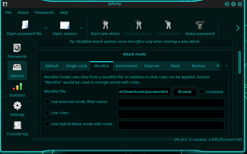 Johnny: версия с графическим интерфейсом