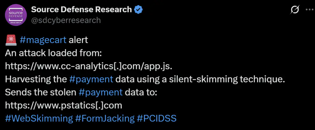 Возможная кампания в стиле Magecart