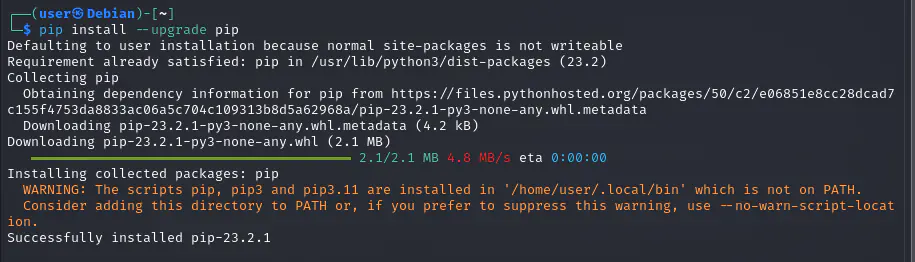 Обновление PIP до последней версии