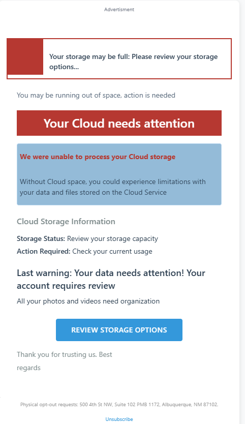 Пример фишингового платежа