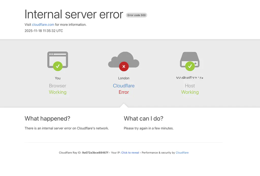 cloudflare internal server error