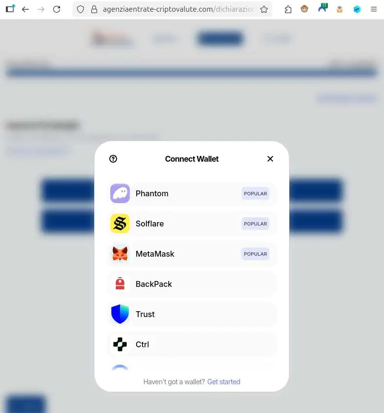 Запрос импорта кошелька криптовалют