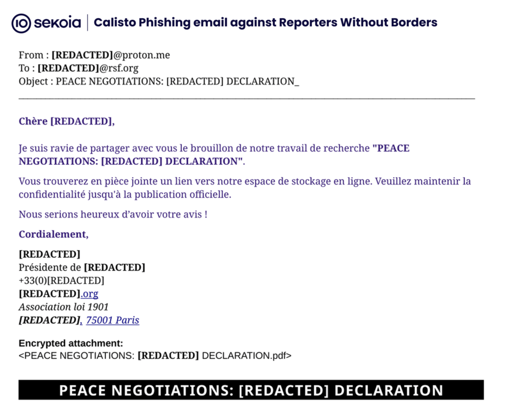 Фишинговое письмо