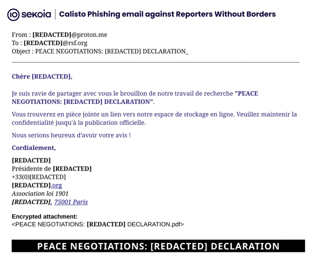 Фишинговое письмо