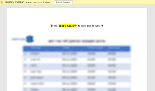 Документ со скриптом VBA