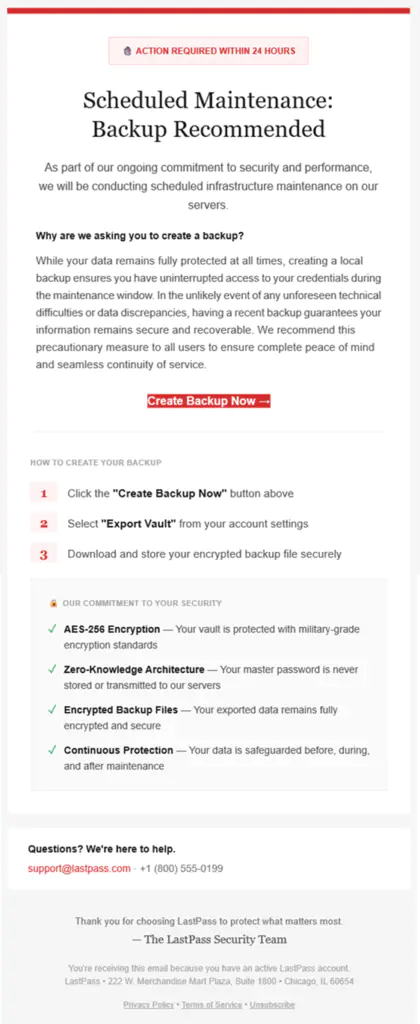 новая фишинговая кампания таргетинг клиентов lastpass