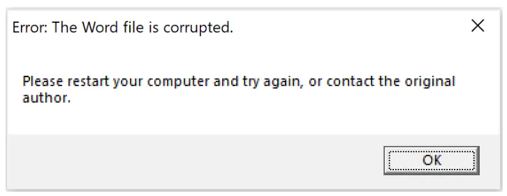 Окно сообщения, предлагающее пользователю перезагрузить компьютер.