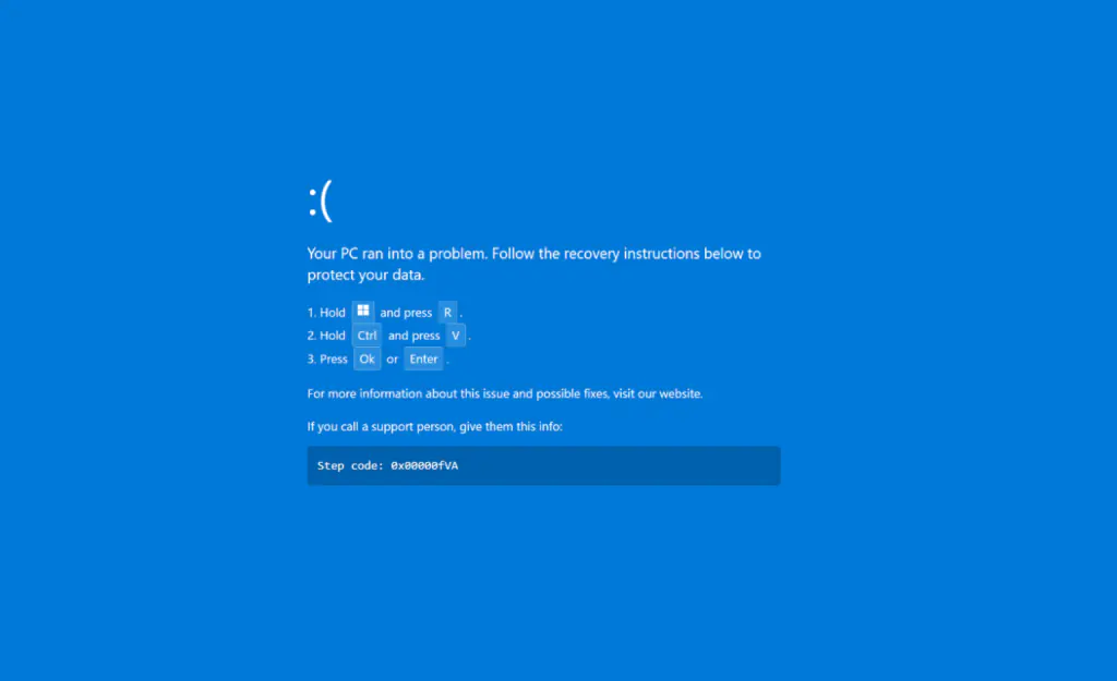 Поддельная ошибка