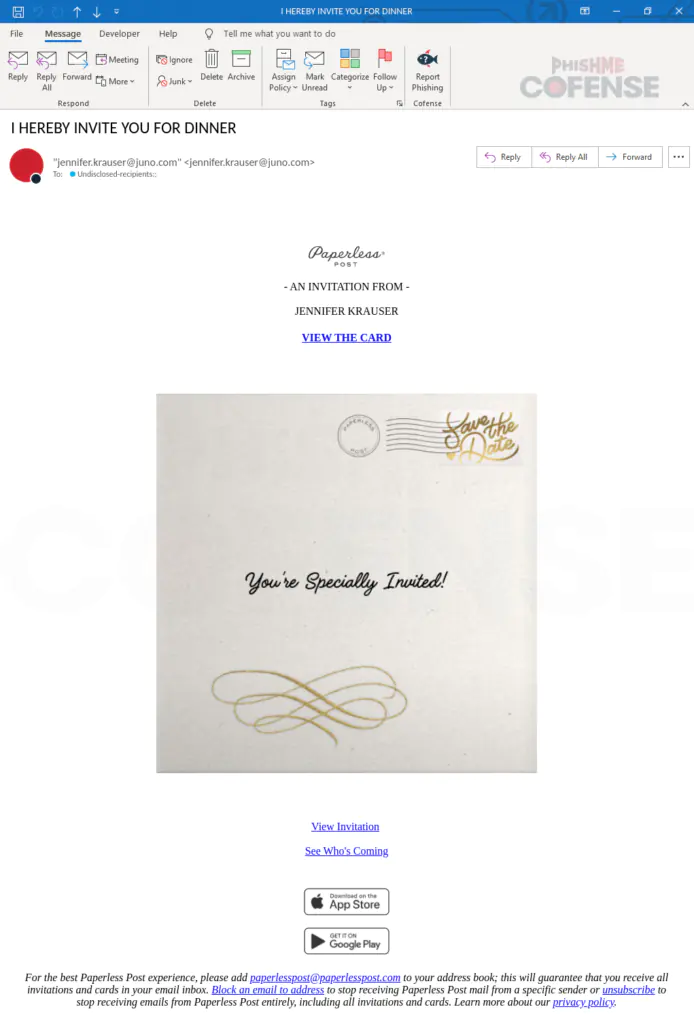 Текст электронного письма