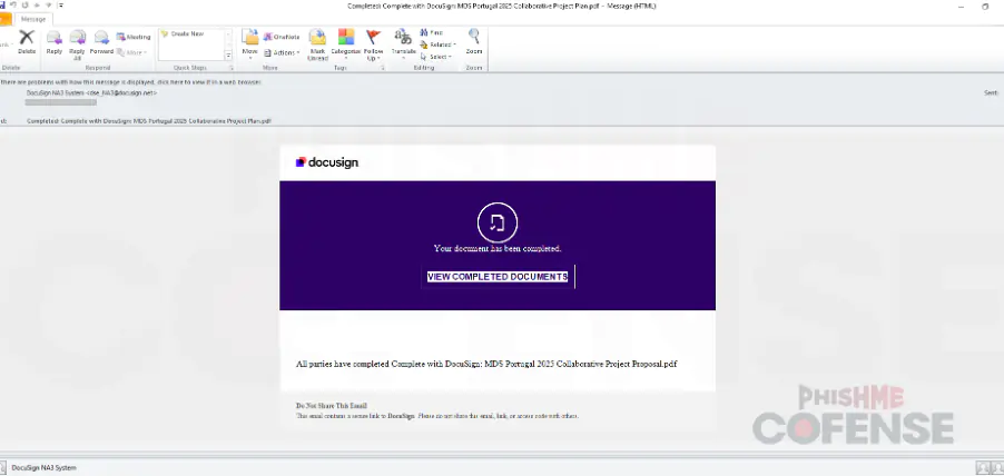 Текст электронного письма