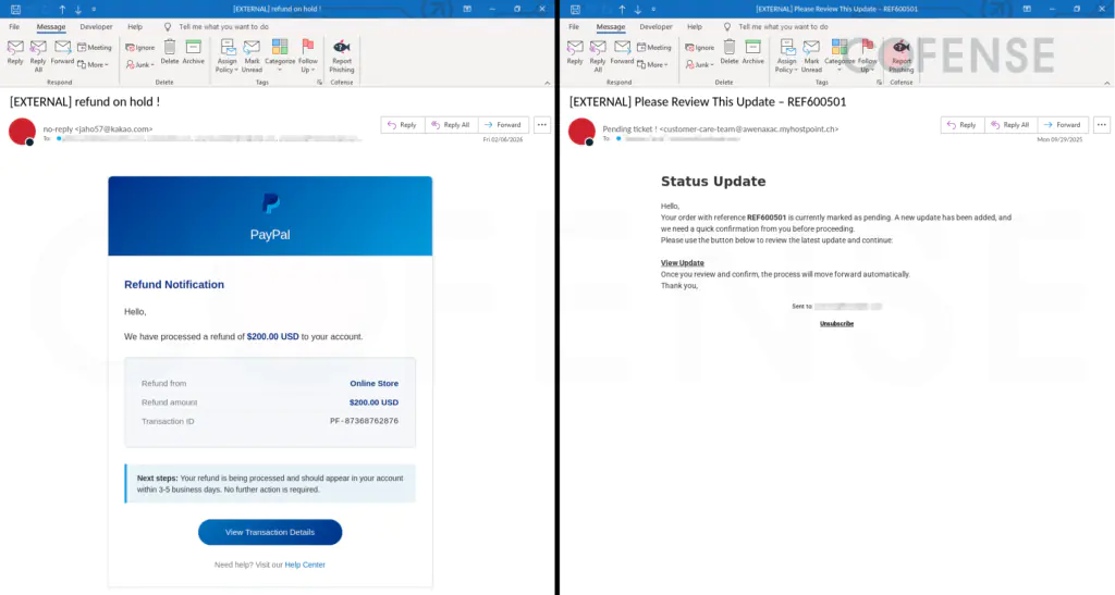 Фишинговое письмо