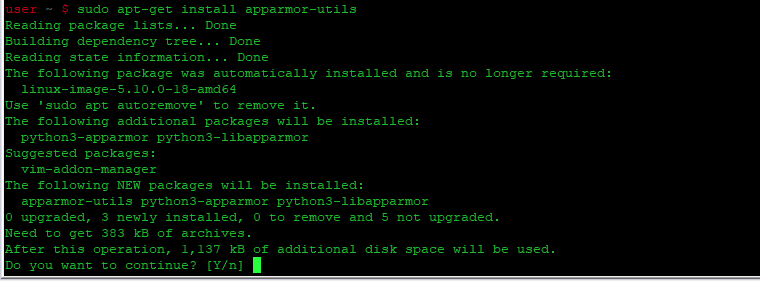 sudo apt-get install apparmor-utils