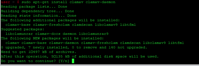 Установка ClamAV