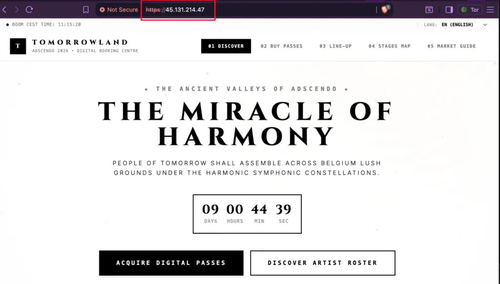 Поддельная страница