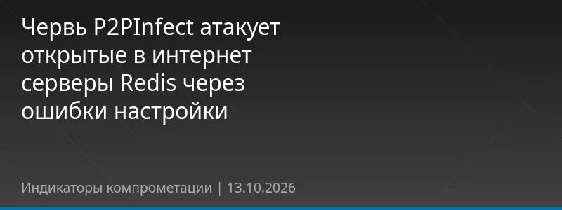Червь P2PInfect атакует открытые в интернет серверы Redis через ошибки настройки