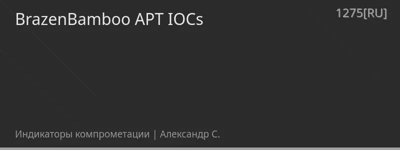 BrazenBamboo APT IOCs