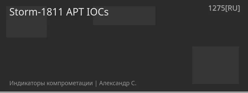 Storm-1811 APT IOCs