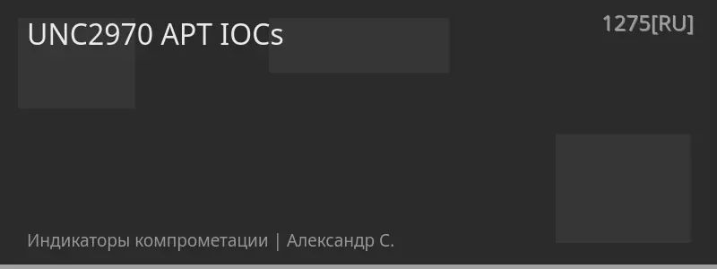 UNC2970 APT IOCs