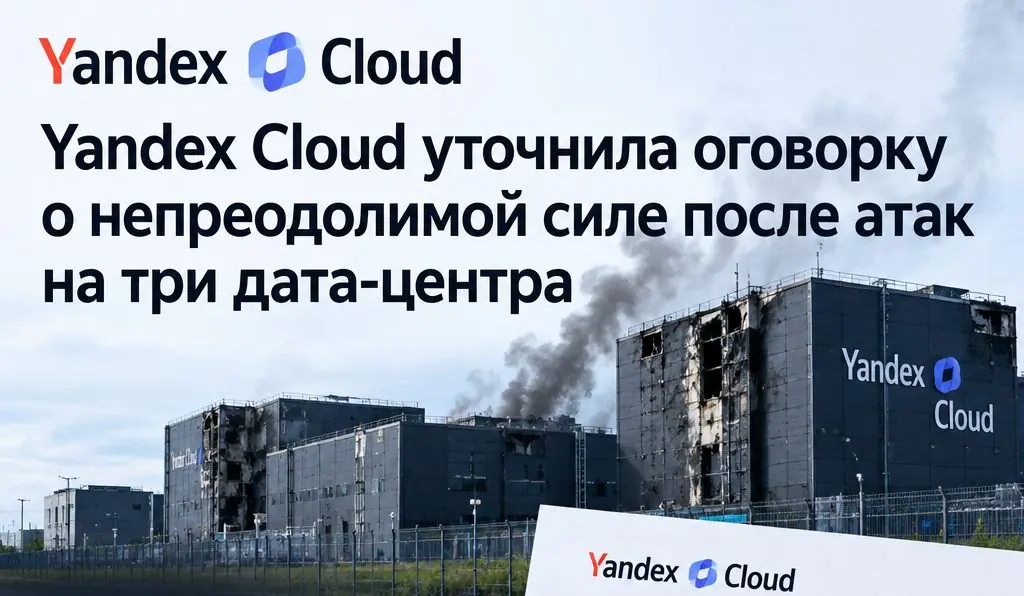 Yandex Cloud уточнила оговорку о непреодолимой силе после атак на три дата-центра
